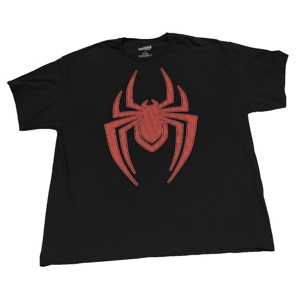 Marvel Spider-Man Miles Morales Mens T-Shirt Red Spider Graphic 2XL